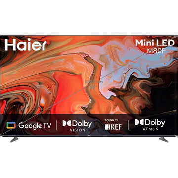 Haier M80FUX Series 4K Ultra HD Dolby Vision & Game with Google Assistant Smart Remote Control Smart Mini LED Google TV (2025 Edition, Black)
